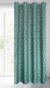 Ready-made Curtain 140 x 250 Laura Turquoise+Golden Splendor
