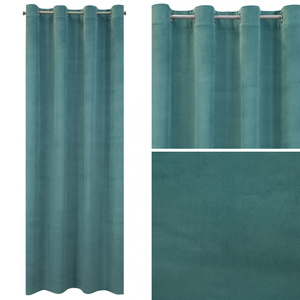 Curtain 140 x 250 Decorative Velvet Milo Turquoise