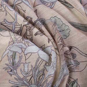 Zasłona 140 x 250 Dekoracyjna Elma Róż+Ziel