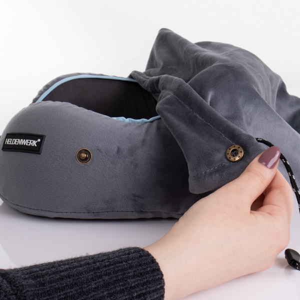 Poduszka Podróżna Rogal Memory z Kapturem Comfy 01