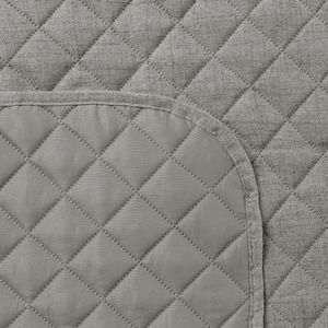 Bedspread 220 x 240 Quilted Linen1 Steel