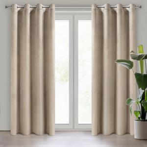 Curtain 140 x 250 Decorative Velvet Melanie Beige