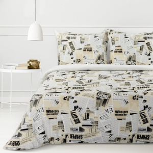 Cotton Bedding Set 160 x 200 3pcs Sonia 39