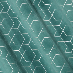 Curtain 140 x 250 Decorative Velvet Mandi Turquoise