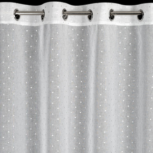 Firana 140 x 250 Dekoracyjna Przelotki DOTI B+Sreb