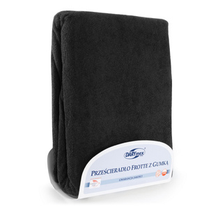 Prześcieradło Frotte z Gumką 002_D Czarny 200x220