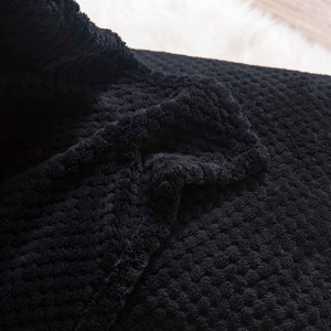 Blanket 200 x 220 Microfiber Jacquard Monte Black