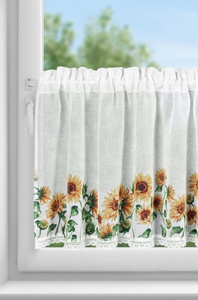 Curtain 60 x 150 Decorative Ready Helia White+Yellow