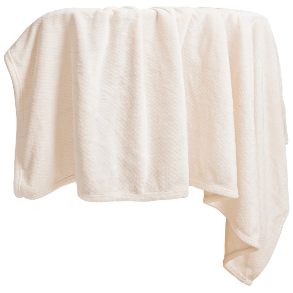 200 x 220 Plush Microfiber Willy Cream Blanket