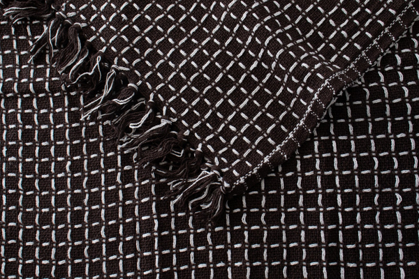 Blanket 150 x 200 Cotton Boho Aredo 10 Brown