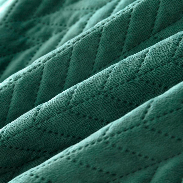 Narzuta 240 x 260 Pikowana Velvet Moxie Butelkowy