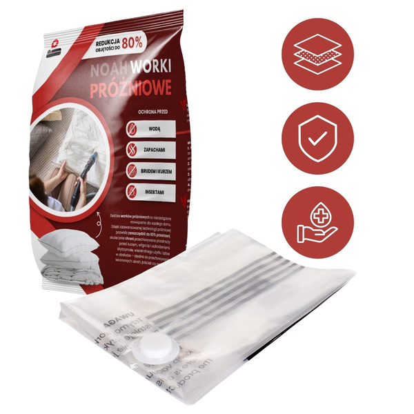 Set of Vacuum Bags for Clothes, Bedding, Textiles 9 pcs Noah