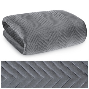 Sofia Graphite Decorative Velour Bedspread 230 x 260