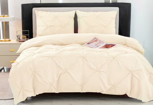 Bedding 160 x 200 3pc Decorative Pleated Pia 01