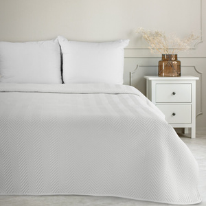 Bedspread 220 x 240 Quilted Len3 White
