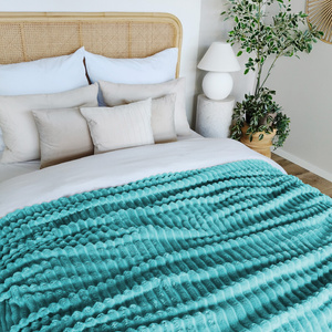 Blanket 160 x 200 Microfiber Stamped Stripes Nuvio 13