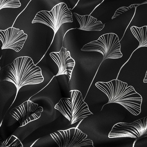 Curtain 135 x 250 Decorative Blackout Clara1 Black