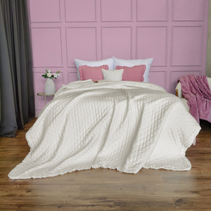 Narzuta 70 x 160 Pikowana Z Falbaną Celia 04