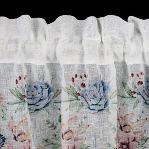 Curtain 30 x 150 Decorative Ready Dora White+Pink