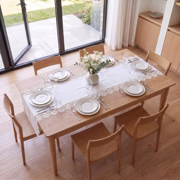 Bieżnik 40x160 Plamoodporny z Gipiurą Elia Biel 03
