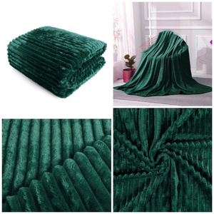 Blanket 160 x 200 Microfiber Embossed Ardea Stripes 60