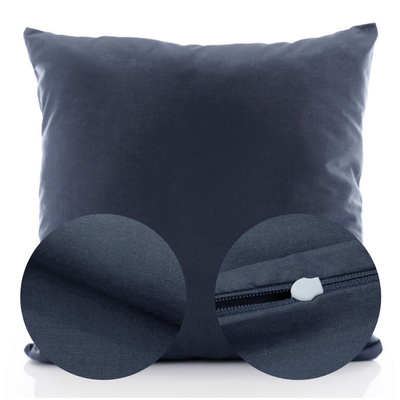 Poszewka Bawełna 45 x 45 Jednolita Ola Granat Navy