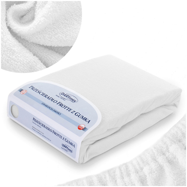 Prześcieradło Frotte z Gumką 001_D Biały 60x120