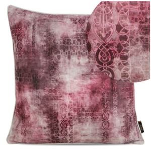 Decorative Linen 19 Maroon+Cream pillowcase 45 x 45