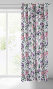 Zasłona 135 x 250 Dekoracyjna Gotowa Iris Bia+Róż
