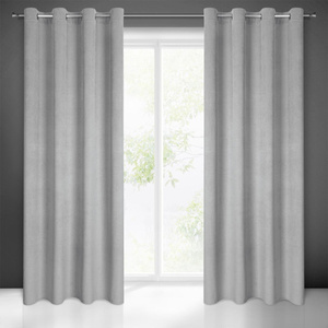 Velvet Eliza Curtain 140 x 250 Sash Grey