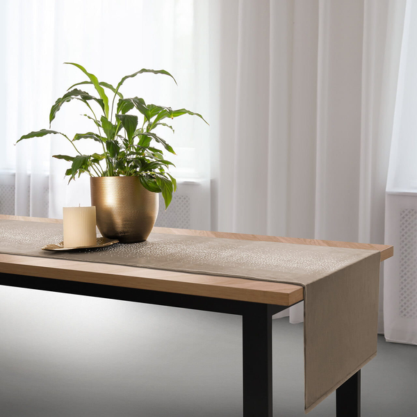 Bieżnik 40 x 180 Dekoracyjny Velvet Shiny Beżowy