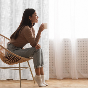 Curtain 140 x 250 Decorative Drawstring Liren Bia