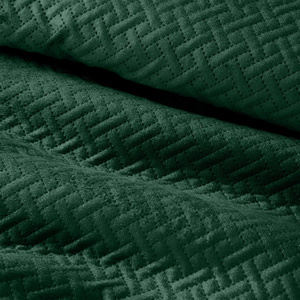 170 x 210 Quilted Velvet Luiz5 Green Bedspread