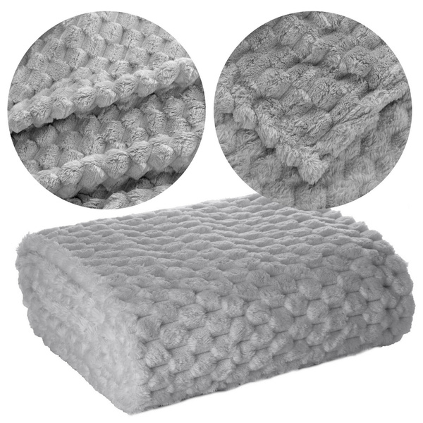 Koc 200 x 220 Mikrofibra Design Cindy6 Srebrny