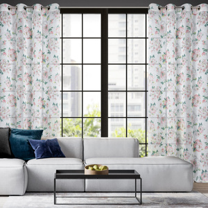 Curtain 140 x 250 Decorative Emi White+Pink