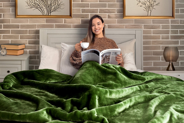 Blanket 200 x 220 Acrylic Uniform Warm Yasemin 10