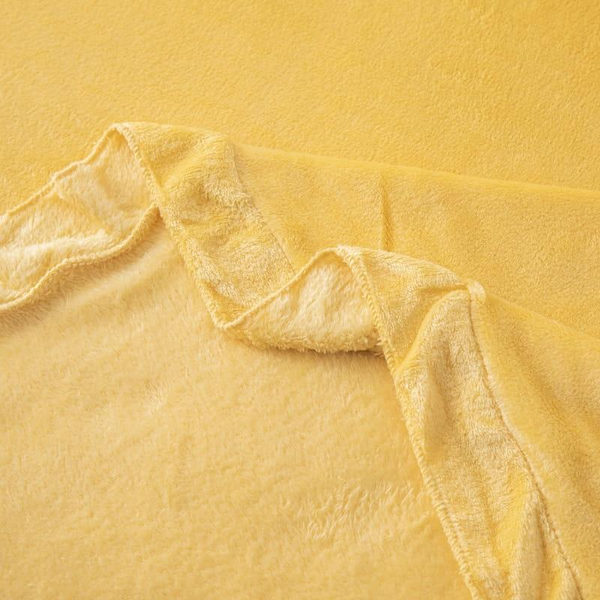 Blanket 150 x 200 Microfiber Frill Ruffly Mustard