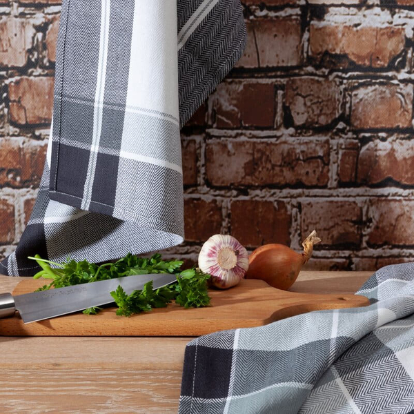 Komplet Ścierek 2szt 50 x 70 Bawełna Mona Czarny