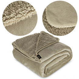 Blanket 70 x 160 Microfiber Two-sided Tedy Beige