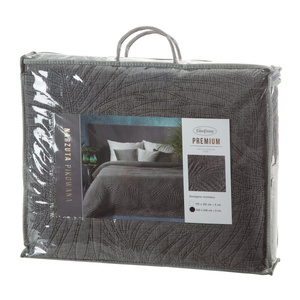 170 x 210 Decorative Quilted STONE White Bedspread