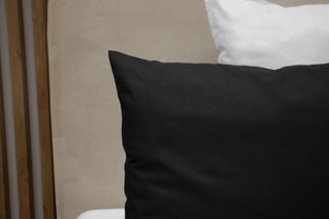 Poszewka Bawełna 50 x 80 Jednolita Ola Czarna Black