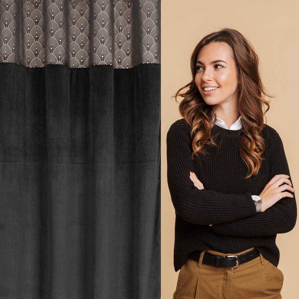 Zasłona 140 x 250 Dekoracyjna Przelotki Agnes Czar