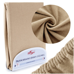Jersey sheet with elastic 020_D Beige 90x200