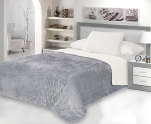 Double Sided Capri Grey / Cream Bedspread 200x220