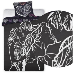 Bedding Cotton Amore 001 Lovers 160x200NP 2 parts