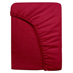 Terry sheet with elastic 019_D Maroon 80x140