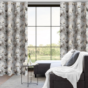 Zasłona 140 x 250 Dekoracyjna Przelotki Lari Sreb