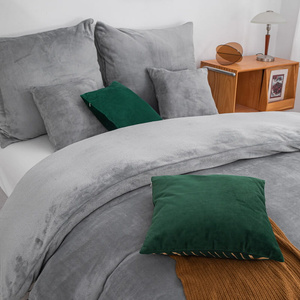Bedding 220 x 200 3pc Microfiber Teddy Bear Cozy Gray