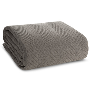 Bedspread 200 x 220 Quilted Linen3 Ashen