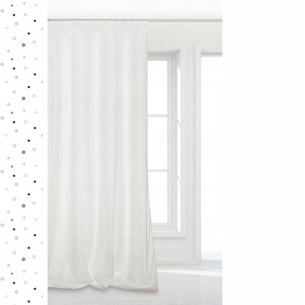 Zasłona 140 x 270 Dekoracyjna Velvet Soft Biały